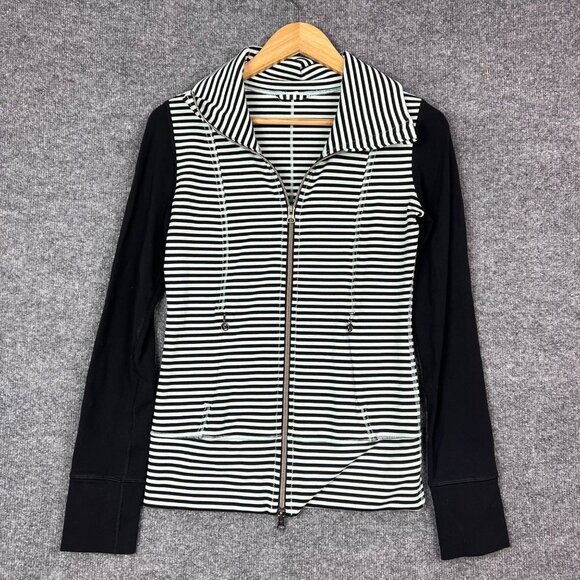 lululemon athletica Jackets & Blazers - Lululemon women's Striped Women's Full Zip Jacket Size 4